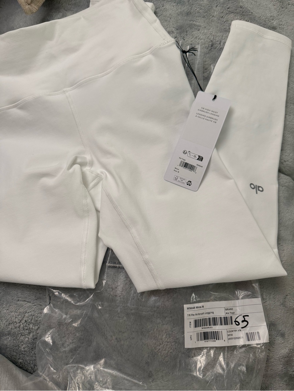 ALO Yoga White 7/8 High-Waist Airbrush Legging New with Tags